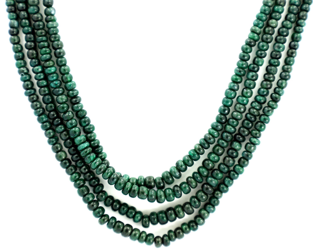 Natural Emerald Round Beads Strand, 362 Carat Gemstone Necklace 4mm-6mm