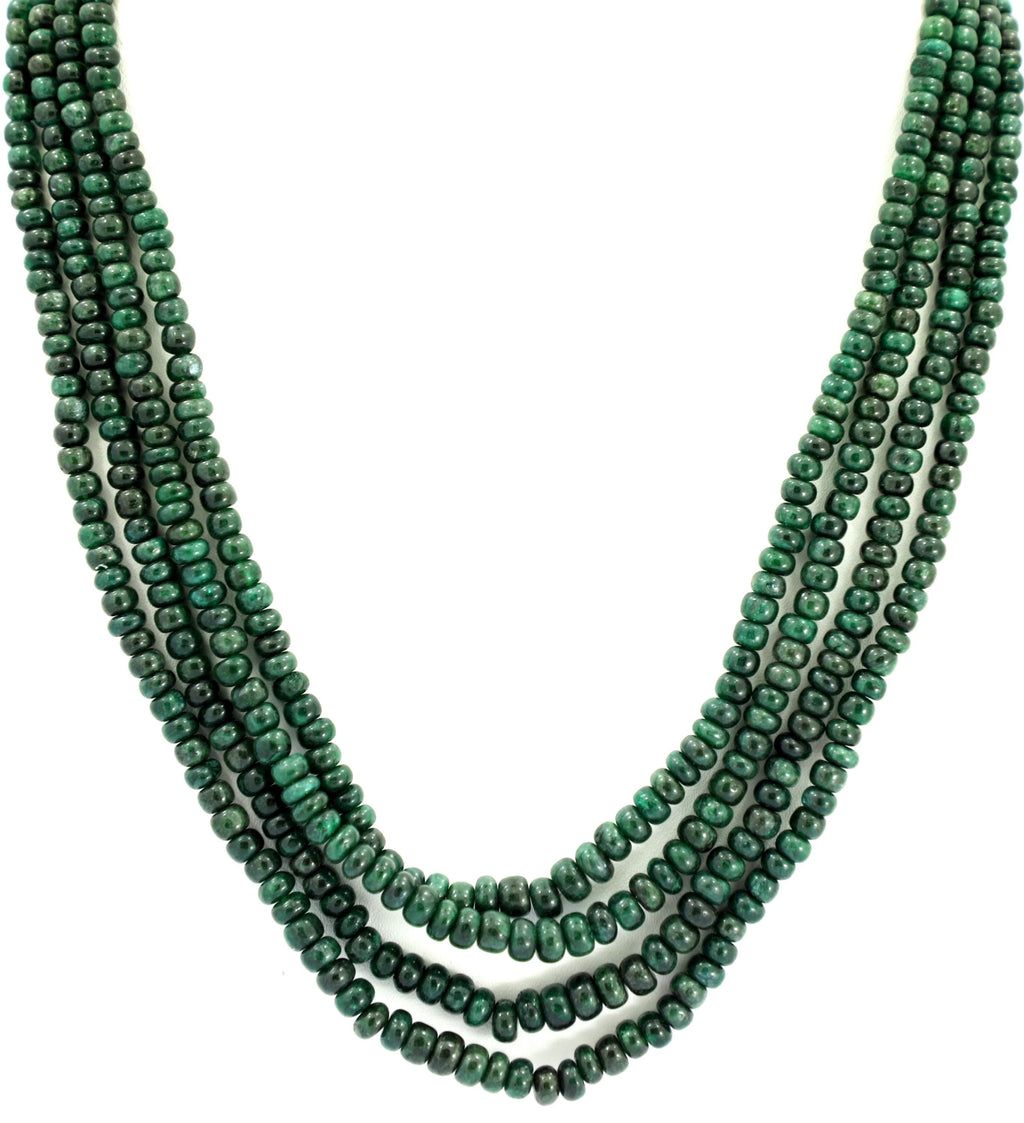 Natural Emerald Round Beads Strand, 362 Carat Gemstone Necklace 4mm-6mm