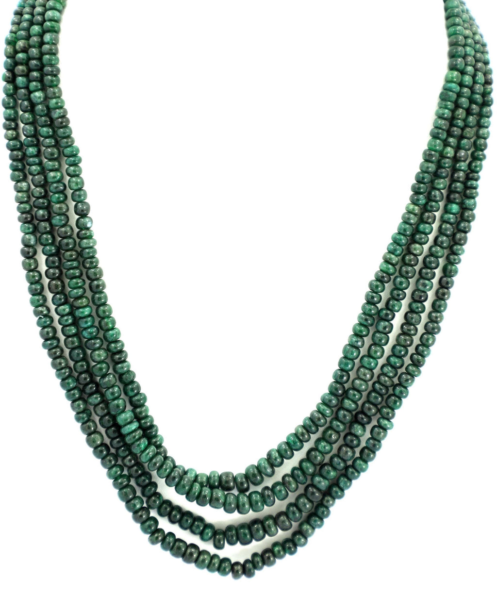 Natural Emerald Round Beads Strand, 362 Carat Gemstone Necklace 4mm-6mm