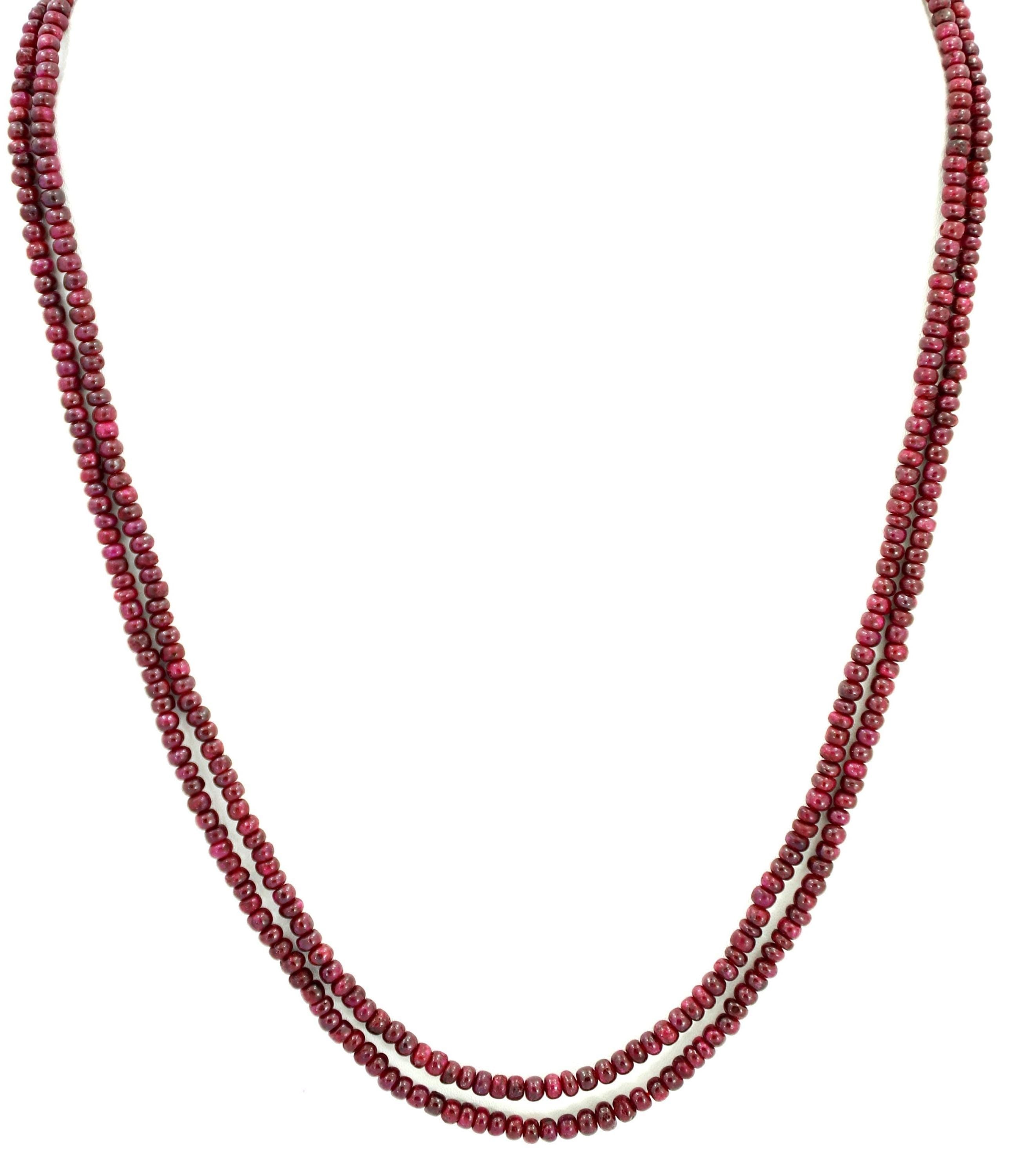 Natural Ruby Round Beads Strand, 3mm Dainty Gemstone Necklace for Jewelry Making