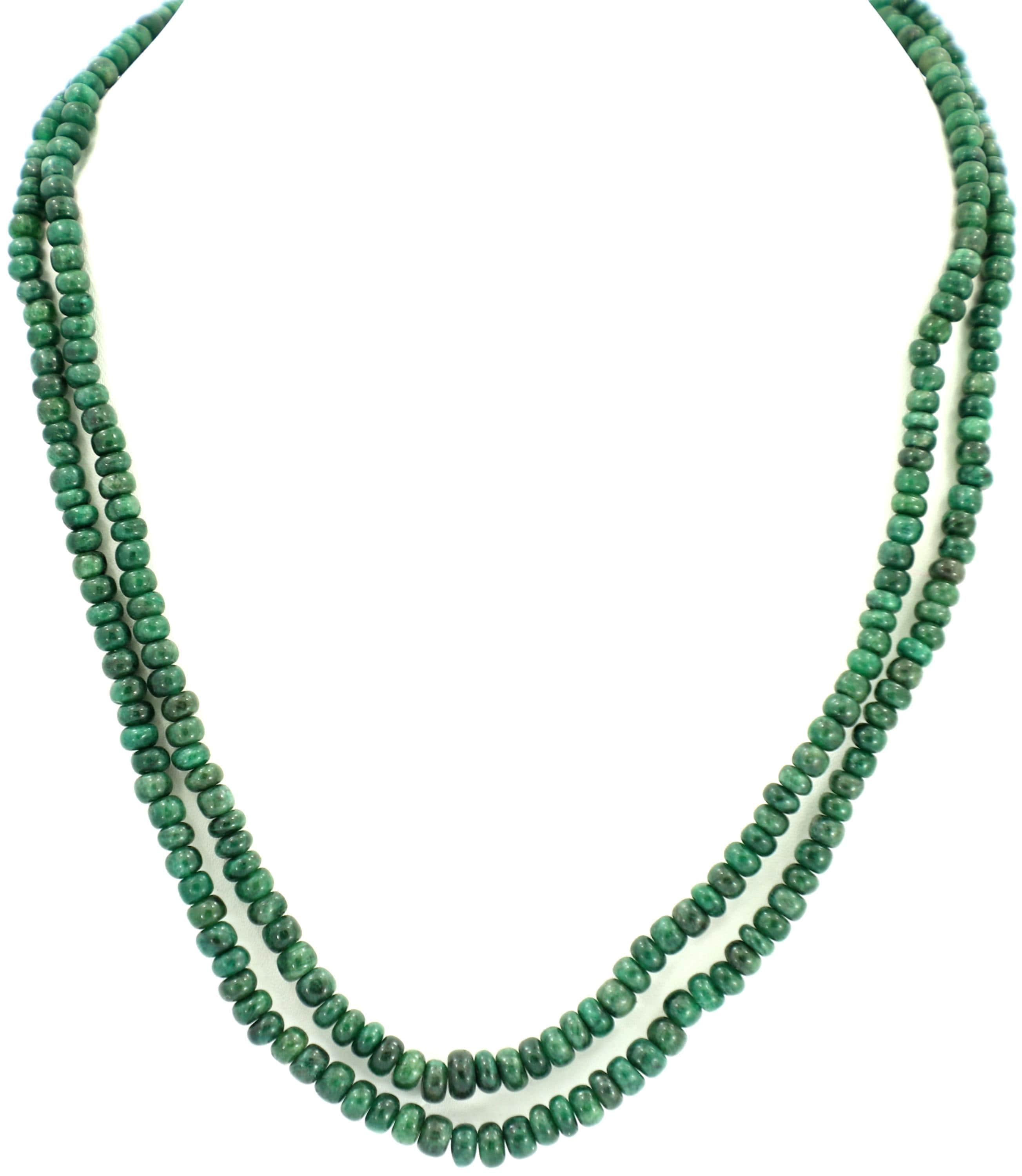 Natural Emerald Round Beads Strand, 187 Carat Gemstone Jewelry Making Supply