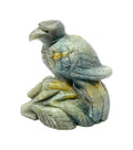 Hand Carved Natural Blue Sapphire Bird Statue, 118.9 Carat Gemstone Animal Home Decor