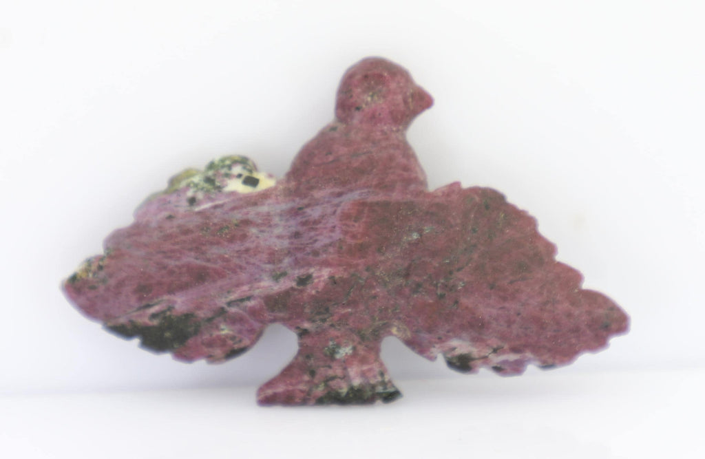 Natural Ruby Bird Carving, Museum Grade Gemstone Animal Statue, 104 Carat Home Decor